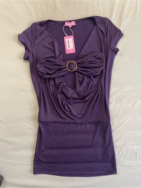 Edikted 2 piece Purple Draped Cowl Neck Dress